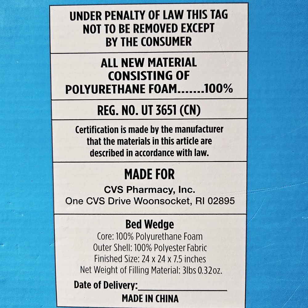 CVS Foam Bed Wedge Cushion NIB - Picture 2 of 5